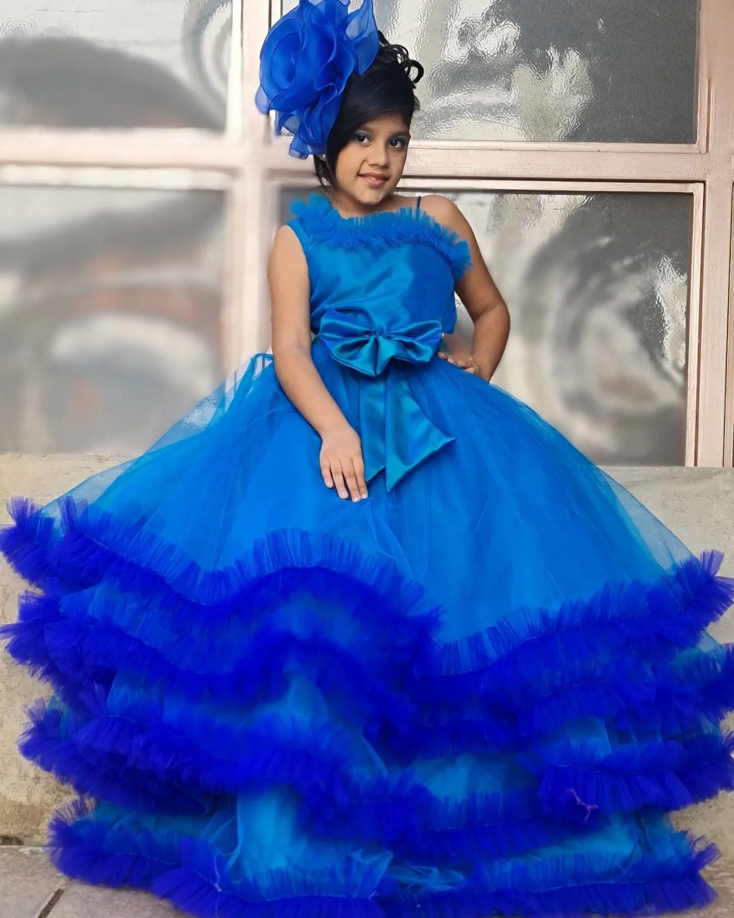 Royal blue gown