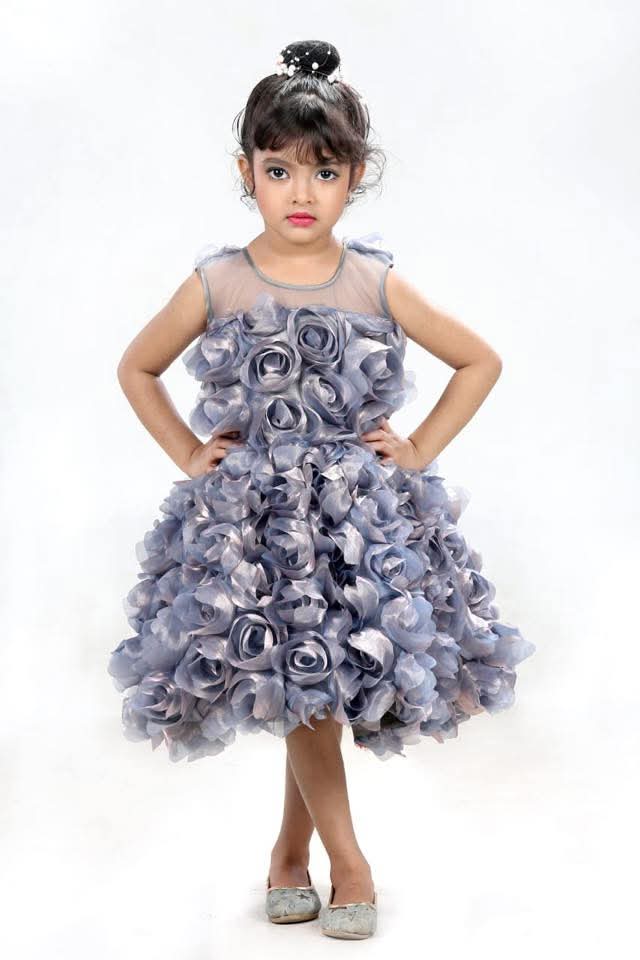 Silver roses dress